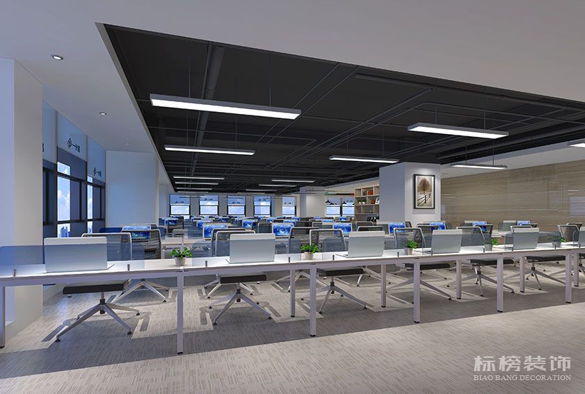 龍華-匯海廣場(chǎng)-一卡易科技股份辦公室裝修-公共辦公區(qū)